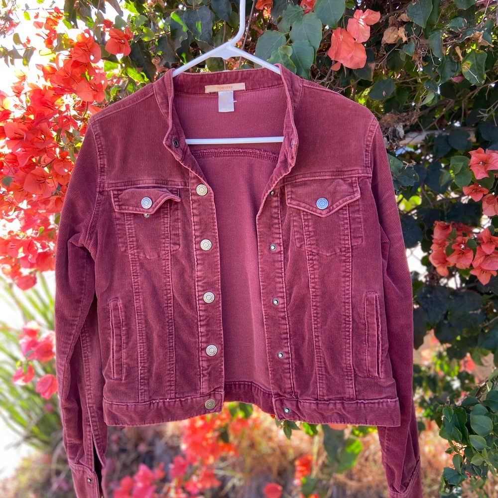 Red / Burgundy CorduroyJean Jacket